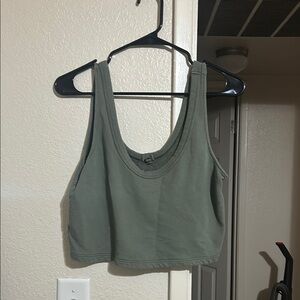 Green Aerie Cropped Tank Top